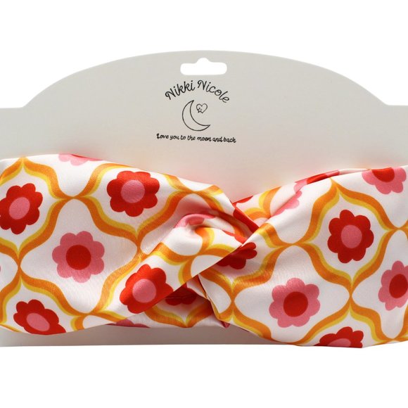 Twist Satin Floral Headband - Picture 2 of 4